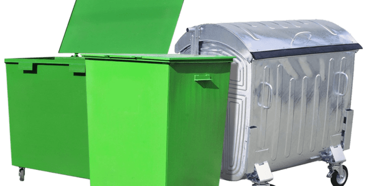металлические баки для мусора